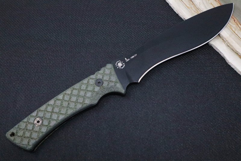Spartan Blades Machai Fixed Blade - Black Blade / Green Micarta Handle / Black Retention Sheath SBSL002BKGR - Northwest Knives
