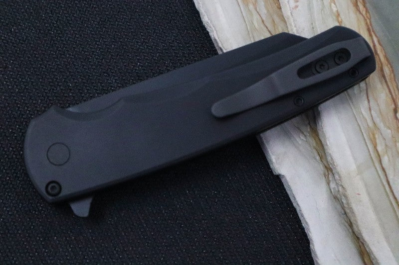 Pro Tech Malibu Flipper - 20CV Steel / Reverse Tanto in Black DLC Finsh / Black Aluminum Handle 5203