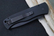 Pro Tech Emerson Operator Auto - Black Anodized Aluminum Handle / Black Finished Tanto Blade / CPM-154CM Steel / Tritium Push Button E7T-OPERATOR - Northwest Knives
