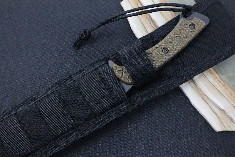 Spartan Blades ARES Fixed Blade - Black Blade & Green Micarta Handle