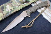 Spartan Blades ARES Fixed Blade - Flat Dark Earth Blade & Green Micarta Handle - Northwest Knives