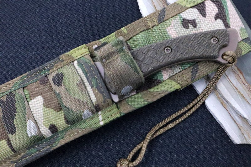 Spartan Blades ARES Fixed Blade - Flat Dark Earth Blade & Green Micarta Handle - Northwest Knives