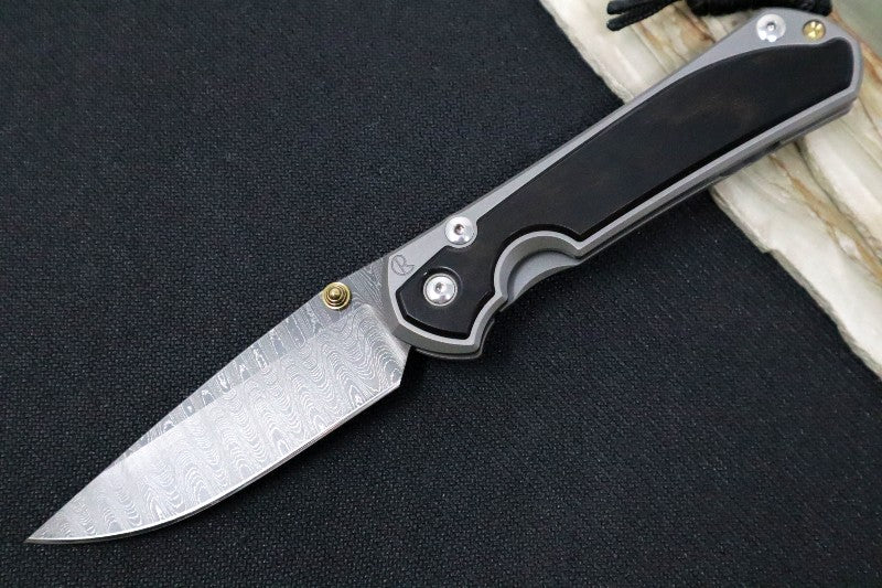 Chris Reeve Knives Large Sebenza 31 - Chad Nichols Ladder Damascus / Macassar Ebony Handle L31-1120 (A1)