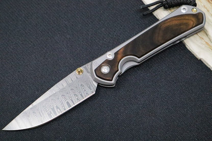 Chris Reeve Knives Large Sebenza 31 - Chad Nichols Ladder Damascus / Macassar Ebony Handle L31-1120 (A2)