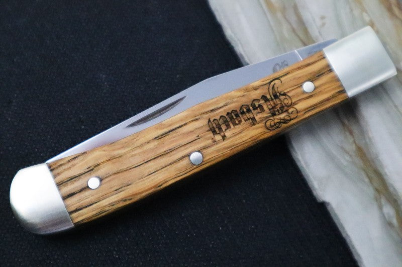 Boker Trapper Asbach Uralt - Oak Wood Handle / Satin 440C blade 115004