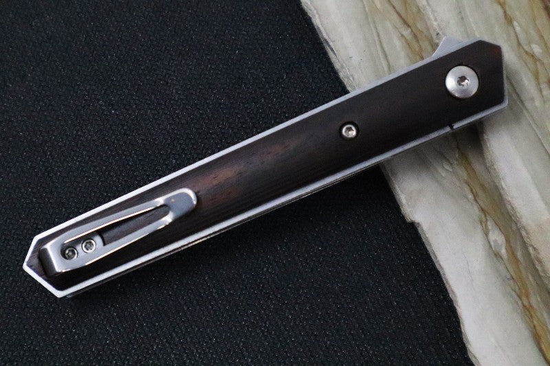 Boker Plus Kwaiken Air Mini Flipper - Cocobolo Wood Handle Inlays / Satin Blade / VG-10 Steel 01BO325
