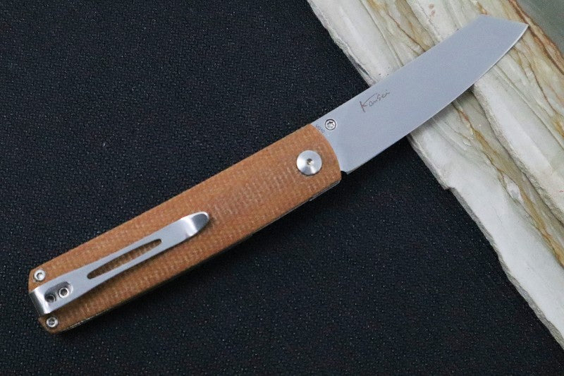 Boker Plus Tenshi Micarta - Brown Micarta Handle Scales / VG-10 Steel 01BO327 - Northwest Knives