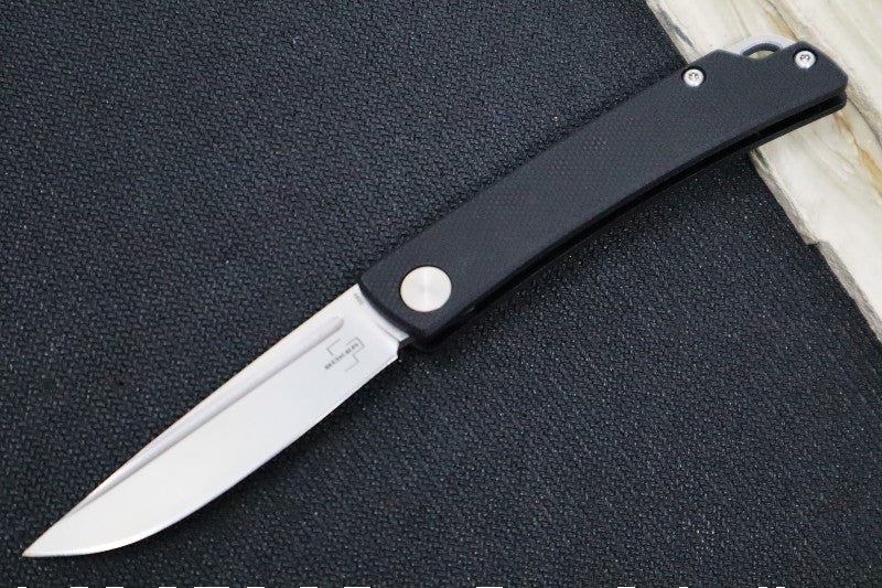 Boker Plus Celeos Slipjoint - Black G-10 Handle / Satin Blade / 440C Steel 01BO178