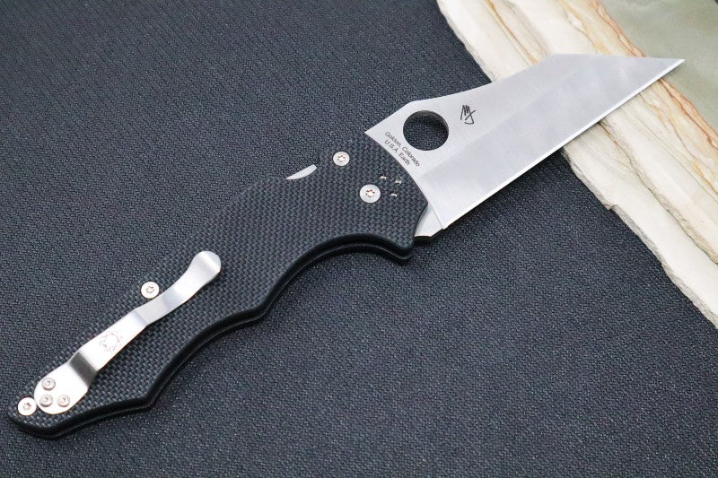 Spyderco YoJumbo - Black G-10 Handles / Satin Finish / Wharncliffe Blade C253GP - Northwest Knives