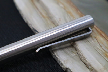 Tactile Turn  Bolt Action Short Pen - Titanium Handle / Titanium Clip