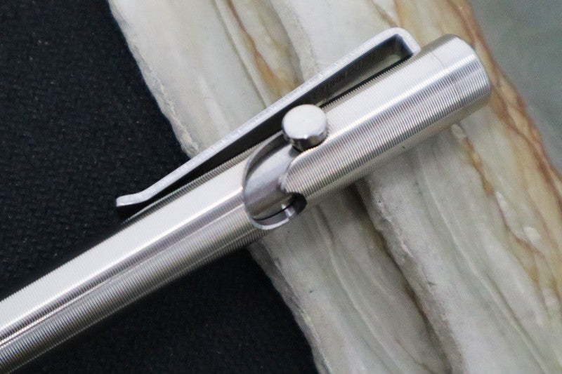 Tactile Turn  Bolt Action Short Pen - Titanium Handle / Titanium Clip