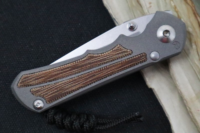 Chris Reeve Knives Small Inkosi - Natural Canvas Micarta / Tanto Blade / CPM-Magnacut Steel SIN-1046 - Northwest Knives