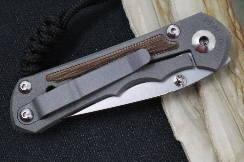 Chris Reeve Knives Small Inkosi - Natural Canvas Micarta / Tanto Blade / CPM-Magnacut Steel SIN-1046