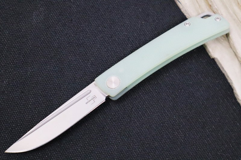 Boker Plus Celeos Slipjoint - Natural G-10 Handle / Satin Blade / 440C Steel 01BO179