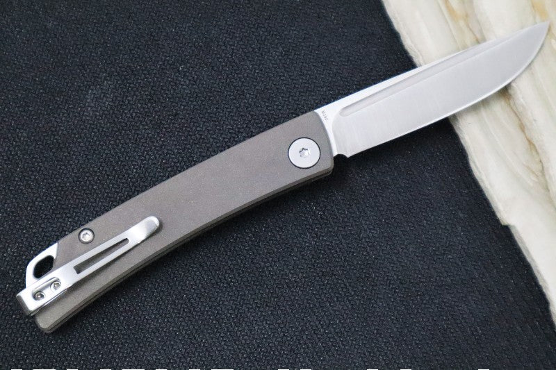 Boker Plus Celeos Slipjoint Limited Edition - Titanium Handle / Satin Blade / M390 Steel 01BO006