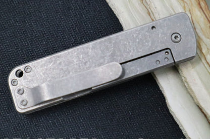 Boker Plus Lancer 42 Slipjoint - Stonewashed Titanium Handle / Stonewashed Blade / M390 Steel 01BO195