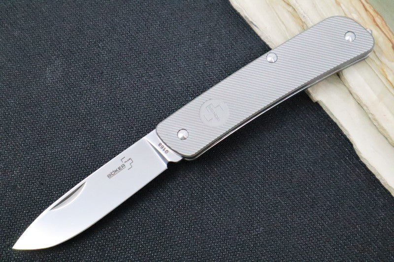 Boker Plus Tech Tool 1 Slipjoint - Textured Titanium Handle / Satin Blade / Sandvik Steel 01BO179