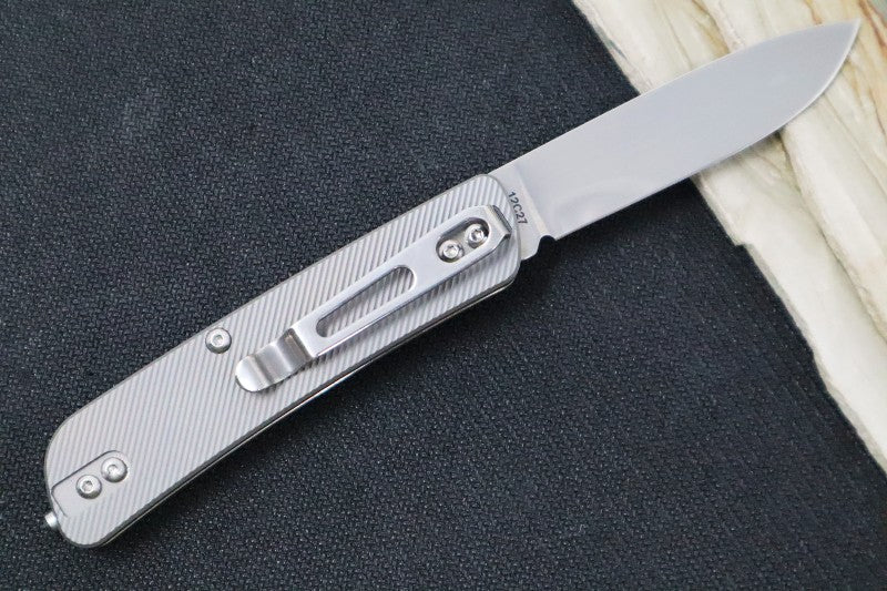 Boker Plus Tech Tool 1 Slipjoint - Textured Titanium Handle / Satin Blade / Sandvik Steel 01BO179