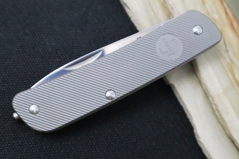 Boker Plus Tech Tool 1 Slipjoint - Textured Titanium Handle / Satin Blade / Sandvik Steel 01BO179