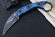 Tops Devil's Claw 2 - 1095 Steel / Black & Blue G-10 Handle / Black Kydex Sheath DEVCL-02 - Northwest Knives