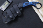 Tops Devil's Claw 2 - 1095 Steel / Black & Blue G-10 Handle / Black Kydex Sheath DEVCL-02 - Northwest Knives