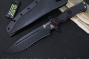 Tops Operator 7 Blackout Edition - 1075 Steel / Black Micarta & Black G10 Handle / Black Kydex Sheath OP7-02 - Northwest Knives