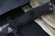 Tops Operator 7 Blackout Edition - 1075 Steel / Black Micarta & Black G10 Handle / Black Kydex Sheath OP7-02 - Northwest Knives