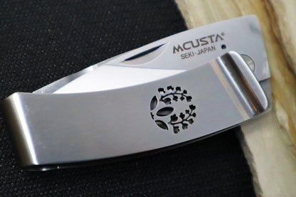 MCUSTA Kamon Fuji Japanese Folding Knife - Aus 8 Stainless Steel Blade / Spearpoint / 420J2 Stainless Steel Handle MC-0084