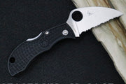 Spyderco ManBug- Black FRN Handle / Satin VG10 Wharncliffe Serrated Blade MBKWS - Northwest Knives