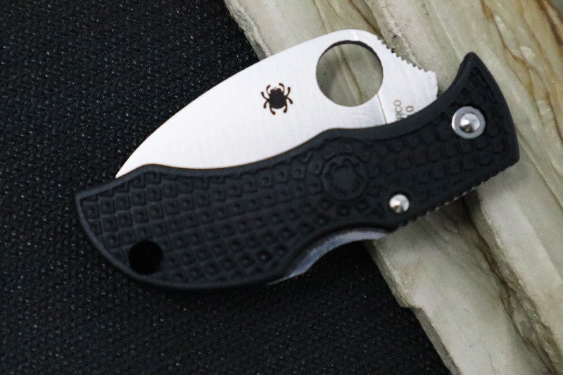 Spyderco ManBug- Black FRN Handle / Satin VG10 Wharncliffe Serrated Blade MBKWS