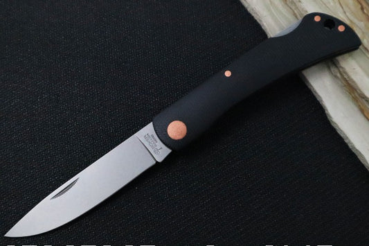 Boker Rangebuster Slipjoint - Black Micarta Handle / Decorative Copper Accents / Drop Point Blade / N690 Steel 112914