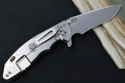 Rick Hinderer Knives XM-18 - Tri Way Pivot- 3.5" Recurve Blade / Stonewash Finish / Jade G-10 Handle - Northwest Knives