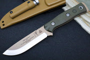Tops BOB Fieldcraft Tan Edition - 1095 Steel / Green Canvas Micarta Handle / Kydex Sheath BROS-TAN - Northwest Knives
