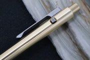 Tactile Turn Small Side Click Pen - Bronze Handle / Titanium Clip - Northwest Knives