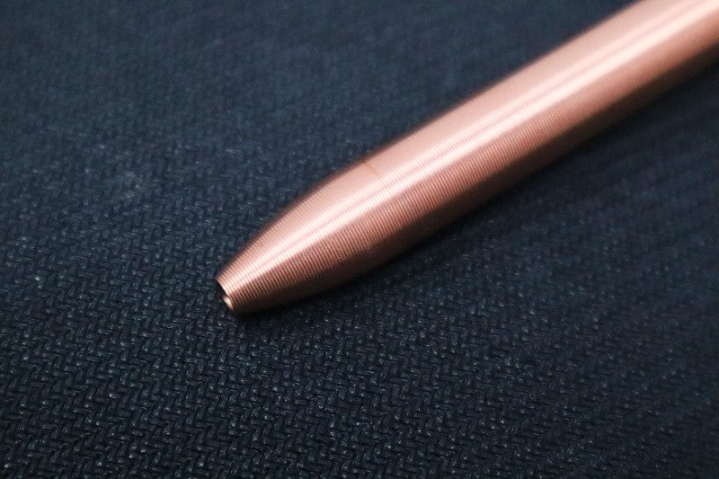 Tactile Turn Small Side Click Pen - Copper Handle / Titanium Clip
