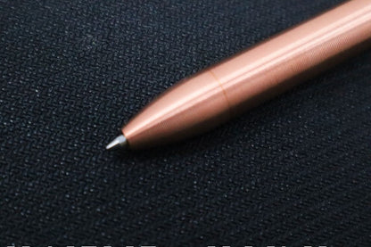 Tactile Turn Small Side Click Pen - Copper Handle / Titanium Clip