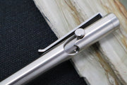 Tactile Turn Bolt Action Mini Pen - Titanium Handle / Titanium Clip - Northwest Knives