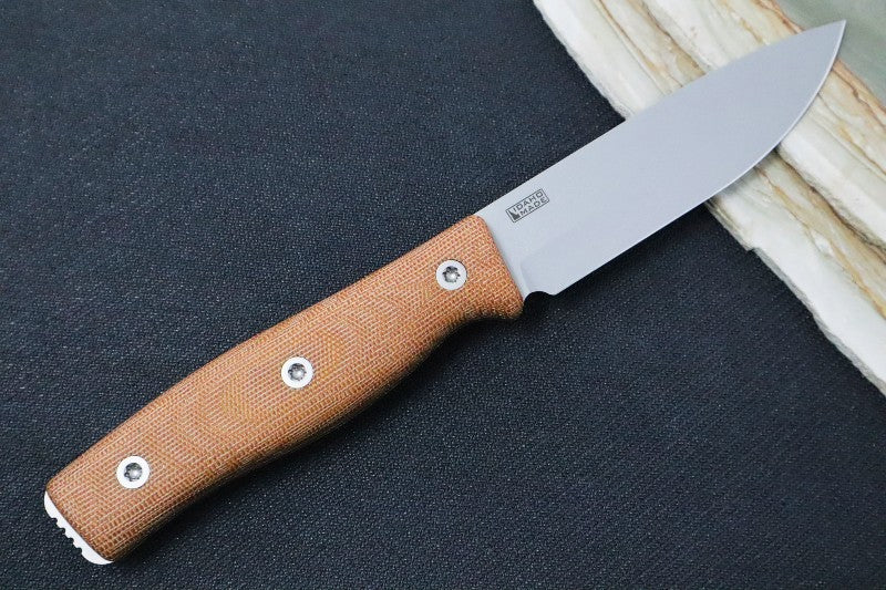 SURVIVE! GSO Bushcraft 4.5 - Natural Brown Canvas Handle / 3V Blade / –  Northwest Knives