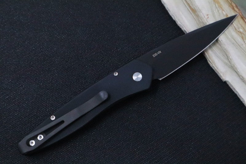 Pro Tech Newport Auto - Tuxedo Handle / S35VN Black Blade 3452 - Northwest Knives