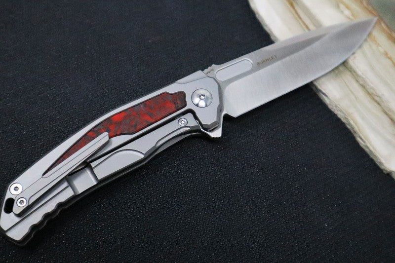 Boker Plus Aphex Mini - Drop Point Blade / VG-10 Steel / Black & Red Marbled Carbon Fiber & Titanium Handle 01BO197