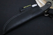 Tops Hunters of Gunsman (HOG 4.5) - 1095 Steel / Black Micarta Handle / Leather Sheath HOG-4.5 - Northwest Knives