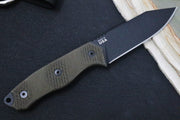 Tops Trail Seeker - 1095 Steel / Green Canvas Micarta Handle / Kydex Sheath TLSR-01 - Northwest Knives