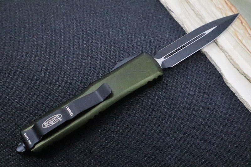Microtech UTX-85 OTF - Dagger Blade / Black Blade / OD Green Body 232-1OD