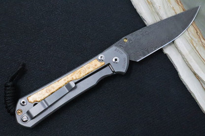Chris Reeve Knives Large Sebenza 31 - Chad Nichols Ladder Damascus / Box Elder Handle L31-1112 (A2)