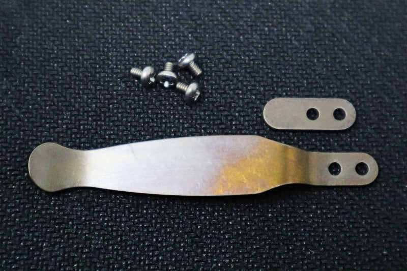 Hinderer Solid Pocket Clip & Filler Tab - Titanium / Stonewashed Bronze