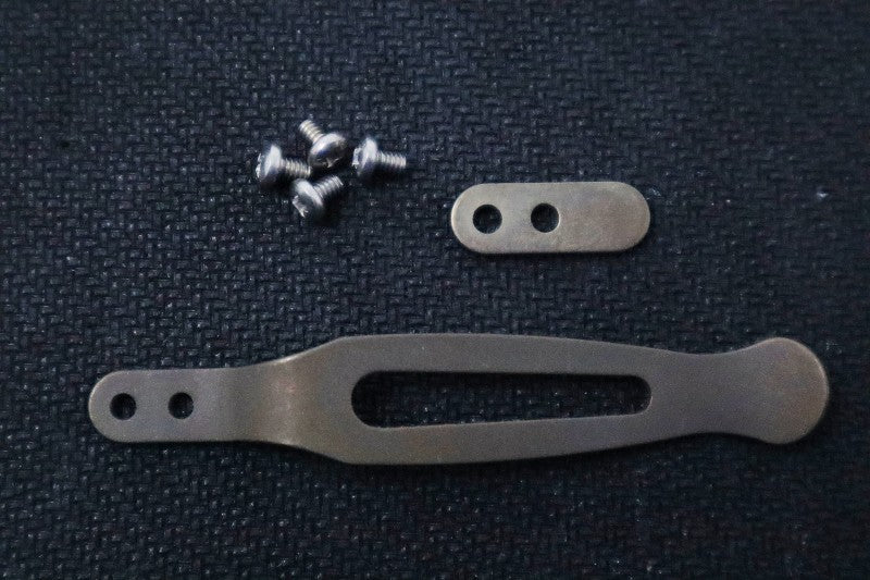 Hinderer Pocket Clip & Filler Tab - Titanium / Battle Bronze