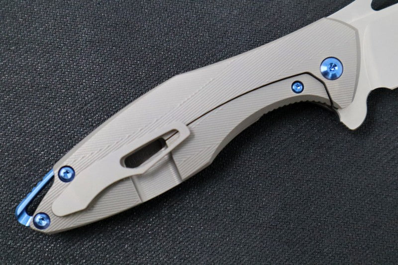 Koenig Arius - Standard with Patterned Handle - Stonewash Blade with Polished Flats (Gen 4)