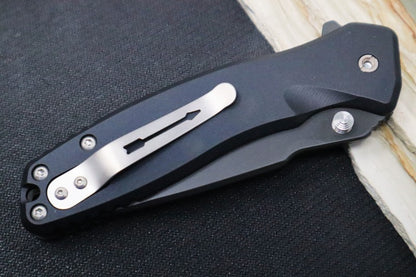 Spartan Blades PALLAS Flipper - Black Drop Point Blade / CPM-S45VN / Black Aluminum Handle SF3BK