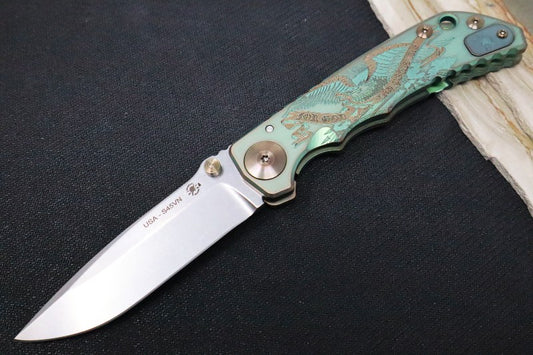Spartan Blades HARSEY Titanium Folder 2021 Special Edition - Drop Point Blade / CPM-S45VN / God & Country Anodized Handle SF5G&C