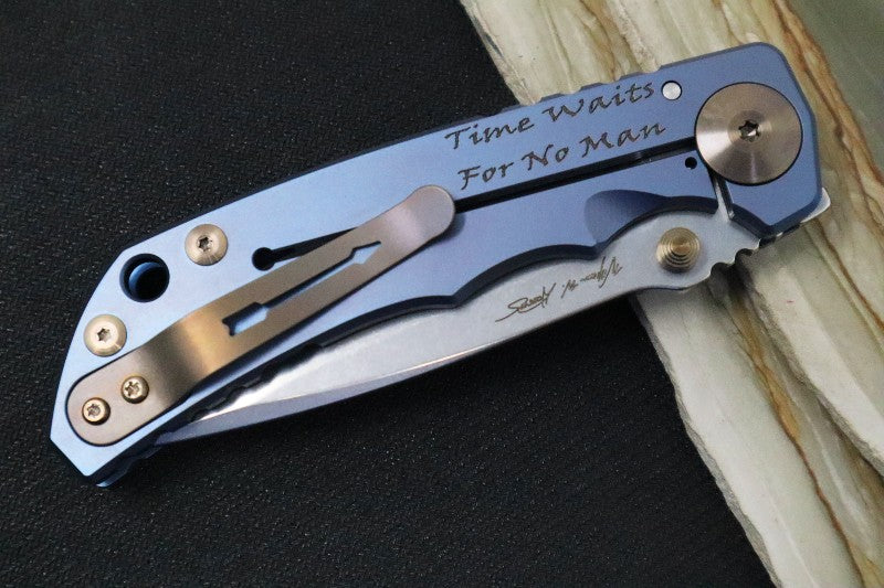 Spartan Blades HARSEY Titanium Folder 2021 Special Edition - Drop Point Blade / CPM-S45VN / Watch Works Anodized Handle SF5WATCHWORKS